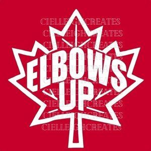 *2 for $20* Elbows Up Canadian Vinyl Decal Sticker Handcrafted